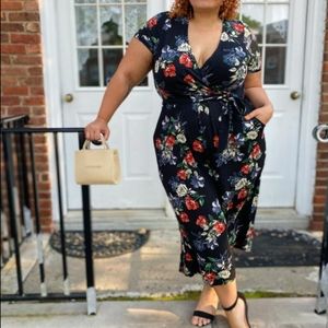SOLD!! Torrid NWT Black Floral Romper